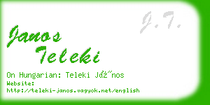 janos teleki business card